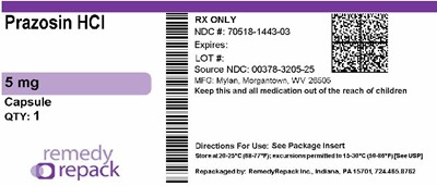 Prazosin HCl 5mg 70518 1443 03